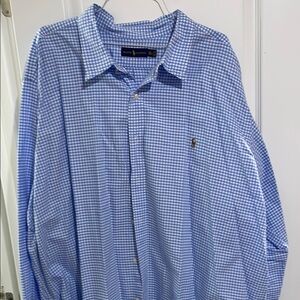 Ralph Lauren Blue Checkered Men's Shirt